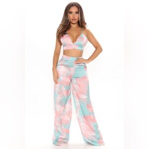 Tropical Print Women's Jumpsuit